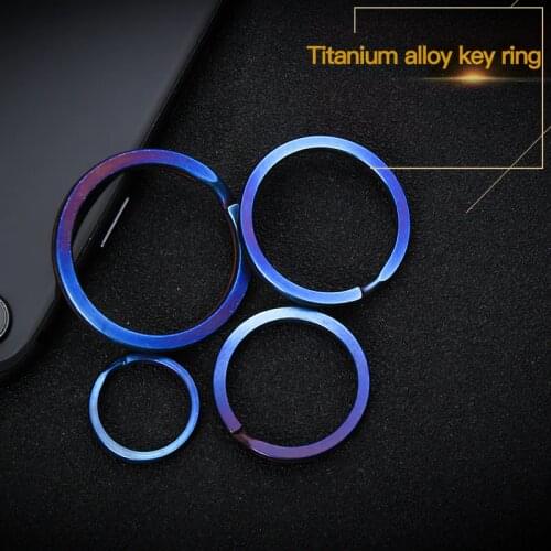 Blue Titanium Alloy Key Ring Key Ring