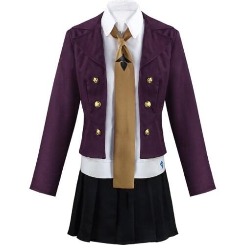Danganronpa Dangan Ronpa Kyoko Kyouko Kirigiri Party Lolita Dress Skirt Suit Uniform Cosplay Costume Any Size Long Hair Wig