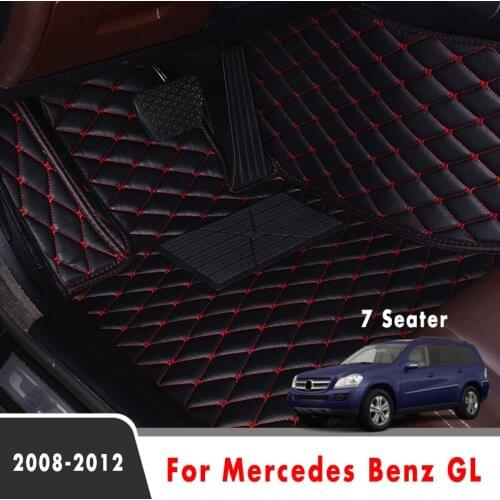 Car Floor Mats For Mercedes Benz GL 2012 2011 2010 2009 2008 (7 Seater) Carpets Rugs Car Accessories Interior Parts Foot Pads