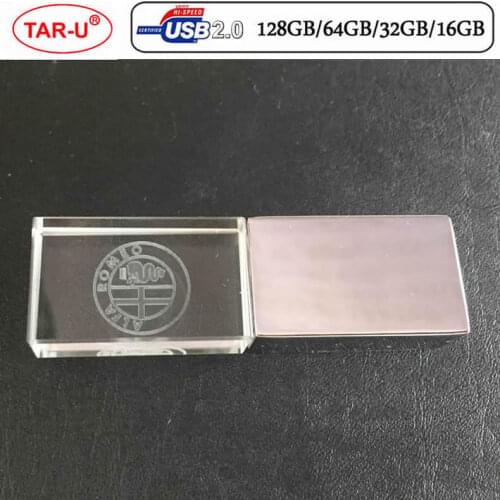 Creative brand Car logo 64GB 32GB 16GB Crystal USB flash drive high speed capacity flash pen drive car logo USB stick