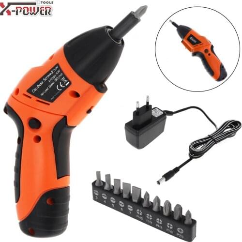Mini 100~240V Handle Rechargeable Electric Screw Driver Two-way Rotating Head with LED Lighting and Bidirectional Switch