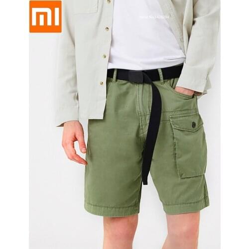 Youpin youpin JACK UNITED Mens Cotton Casual uniform Many Pockets shorts Delicate and soft Summer Casual Loose short pants