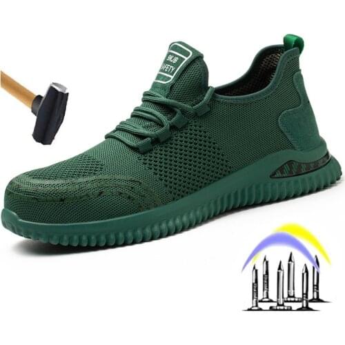 New Fashion Mens Shoes Steel Head Anti Smash Kevlar Anti Stab Safety Shoes Work Boots Comfortable Industrial Protective Shoes