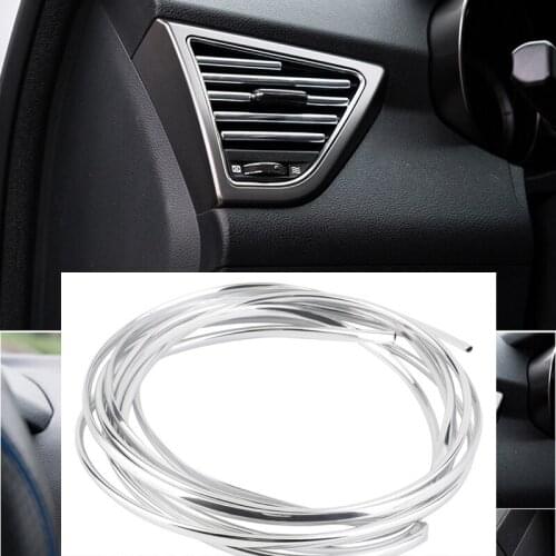 Newest 3m U Shape DIY Car-styling Interior Air Vent Grille Decoration Strip for Lexus ES250 RX350 330 ES240 GS460 CT200H CT DS