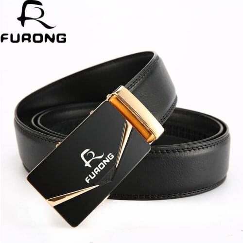 2018 new style designer automatic buckle belts fine workmanship strap metal automatic buckle luxury black belts male business
