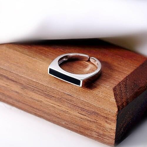 New Trendy Charm Black Round Rings For Women Men Boho Knuckle Party Rings Punk Cocktail Jewelry Girls Gift anillos bijoux