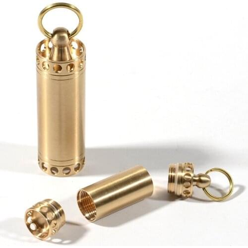 Outdoor Waterproof Emergency First Aid Kits Safety Survival Pill Bottle Aluminium Camping EDC Box outdoor tools