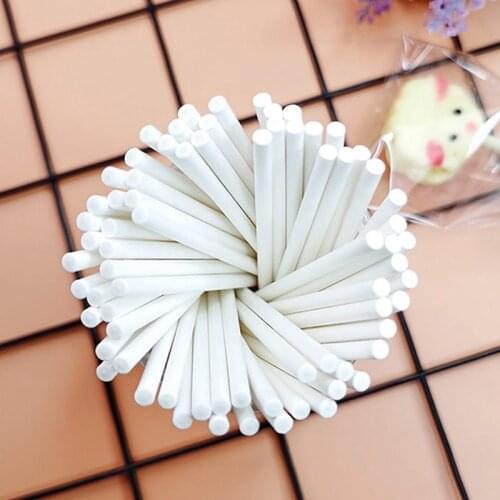 DIY Mold Tool 10cm 100pcs Safe Plastic Lollipop Stick Cake Pop Sucker Sticks For Chocolate Sugar Candy Lollypop