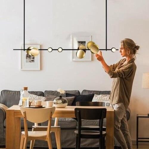 Nordic art lighting bar pendant lamp beauty salon lighting creative Hong Kong style luxury strip pendant lights