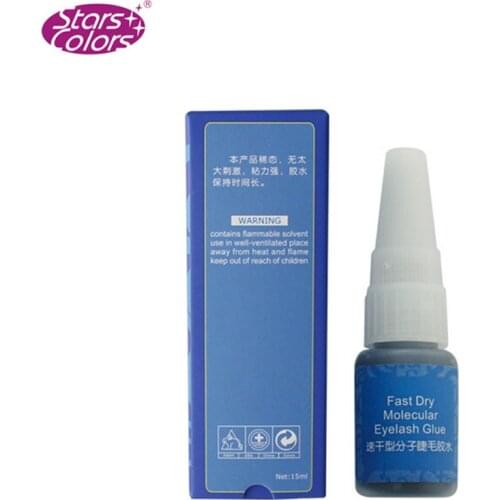 Professional 15ml eyelash extension glue low odor no stimulation eyelash glue fast dry strong glue for lashes lasting 30 days