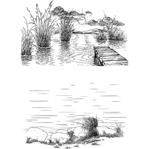 DABOXIBO Lakeside Aquatic plants Clear Stamps Mold For DIY Scrapbooking Cards Making Decorate Crafts 2021 NEW Arrival