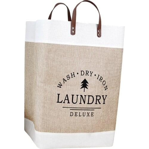 Waterproof Collapsible Laundry Basket Dirty Clothes Hamper Printed Foldable Storage Bin Sundries Sorter Basket