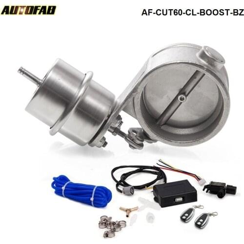 2.3" 60mm Closed Boost Exhaust Cutout Valve with Wireless Remote Controller Set AF-CUT60-CL-BOOST-BZ