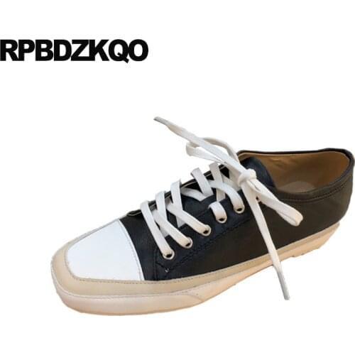 Black Fitness Flats Wide Fit Shoes Ladies Japanese Trainers Pink Designer Women 2021 Blue Square Toe Chinese Sneakers Lace Up