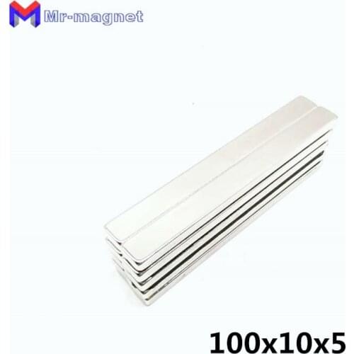 10pcs high quality 100x10x5mm Super strong neo neodymium magnet 100x10x5, NdFeB magnet 100*10*5mm, 100mm x 10mm x 5mm magnets