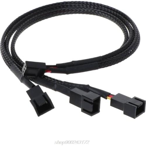 12V 30CM 3Pin Fan PWM 1 to 3 Way Power Supply Extension Cable Y Splitter Port MultiplierComputer 22AWG Wire M03 21 Dropship