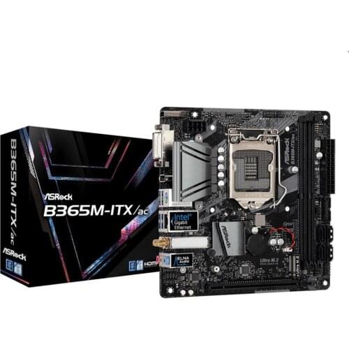 ASRock B365M-ITX/ac For Intel LGA 1151 Socket SATA 6Gb/s Ultra M.2 Interface USB 3.1 DDR4 Mini ITX Desktop Mainboard