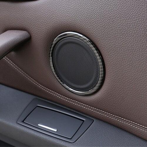 Car Door Audio Speaker Circle Ring Decorative Cover Trim For BMW X1 F48 2016-18 2 Series Active Tourer F45 ABS 4pcs Decals