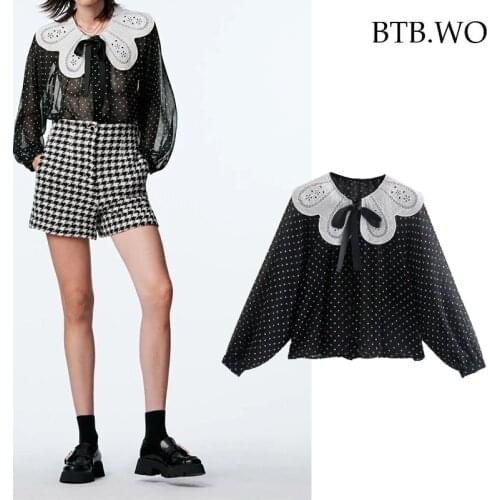 Блузки в горошек BTB.WO China At AliExpress