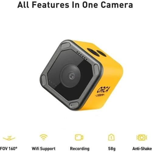 Caddx Orca 4K HD Recording Mini FPV Camera FOV 160 Degree WiFi Anti-Shake DVR Action Cam for Outdoor Photography RC Racing Drone
