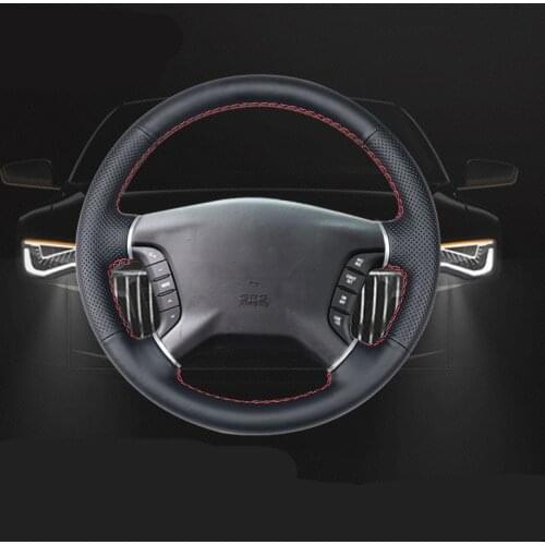 Real Genuine Leather Steering Wheel Protective Cover For Mitsubishi Pajero V87V93V95 V97AB415