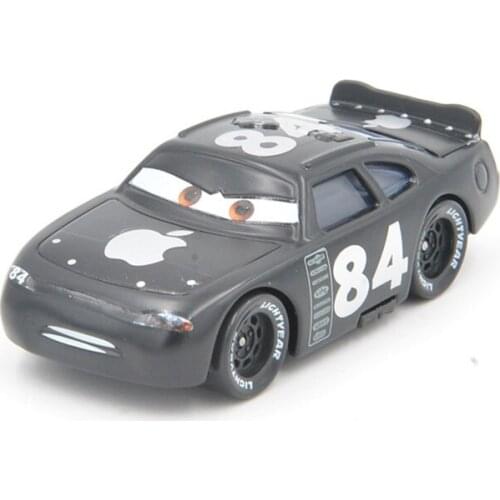 Disney Pixar Cars Lightning Mcqueen No.84 Black Apple 1:55 Diecast Metal Toy Car For Children Collection Kids Toys Brinquedos