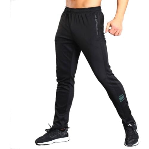 Breathable Jogging Pants Men Fitness Joggers Running Pants With Zip Pocket Training Sport Pants For Running Tennis Soccer Play