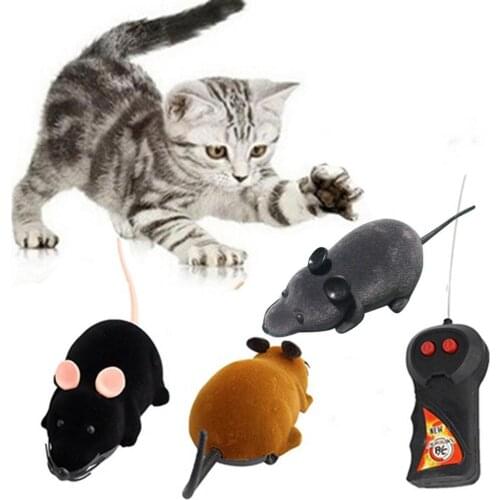Animal Toys Funny Wireless Remote Control Rat Mouse Toy for Cat Dog Pet Plastic Simulation of Mice Pets Birthday Gifts
