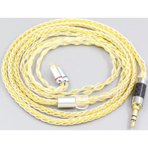 LN007295 8 Core OCC Silver Gold Plated Braided Earphone Cable For Vision Ears VE2 VE3 VE4 VE5 VE6 VE6X VE8/1964 ears