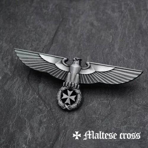 Maltese Cross Badge Eagle Medal Brooch