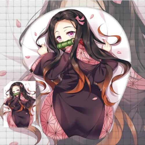 Kimetsu no Yaiba Kamado Nezuko Figure 3d Anime Girl Soft Gel Gaming Mouse Pad Mousepad Wrist Rest Gifts Man Adult Toy