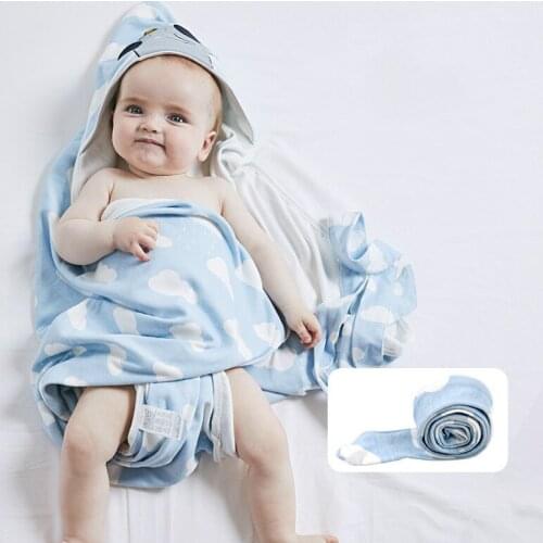 Cartoon Newborn Baby Soft Blanket Cotton Double Layers Multifunction As Stroller Blanket Air-conditioned Room Blanket 85*85cm