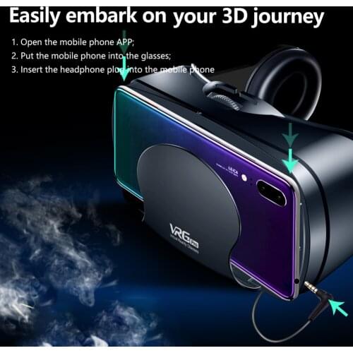 New Style VR Glasses Mobile Phone Only Helmet For Smartphones Cell Phone Mobile3.5-6 Inches Lenses Binoculars With Controll