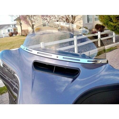 Motorcycle Windshield Trim Stainless Steel For 2014-2019 Harley Electra Glide Street Glide Models