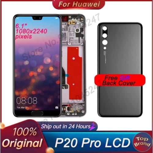 Original 6.1'' Super AMOLED Display for Huawei P20 Pro LCD Touch Screen Digitizer Assembly CLT-L09 CLT-L29 CLT-AL01 Repair Parts
