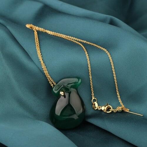 NEW Fashion ethnic Natural agate Lucky blessing bag necklace,vintage Chokers necklace,Chains pendants Necklace for womens