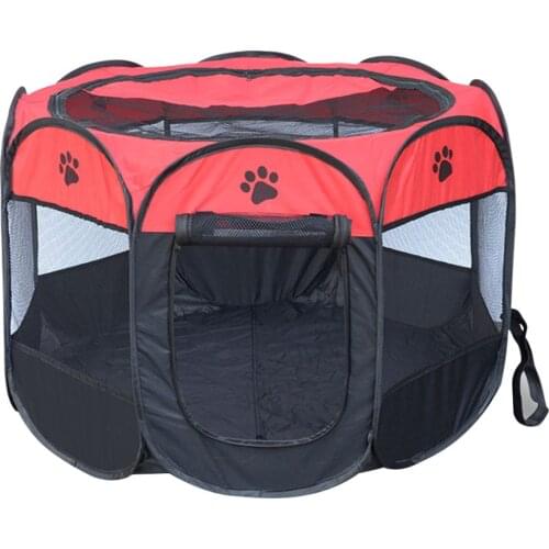 Portable Breathable Pet Cage Pet Fence Dog Kennel Folding Fence Oxford Cloth Waterproof Durable Kennel Tent