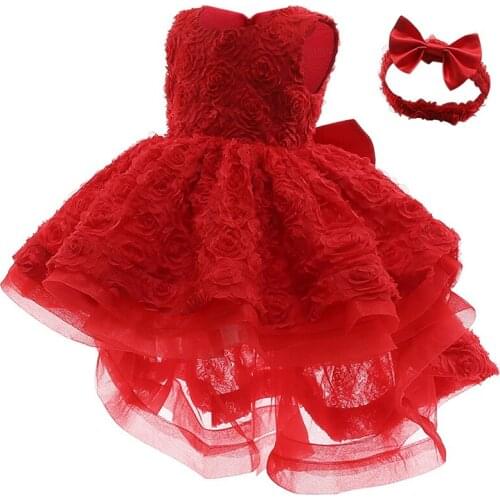 Newborn Baby Girls Princess Dress Baby Christmas Costume Baptism 1st Birthday Wedding Prom Dresses For Bridesmaid Infant Vestido