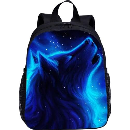 Hot Children Backpacks Aminals Kindergarten School Bags For Age 2-7 Galaxy Wolf Anti Lost School Backpack For Kids Travel