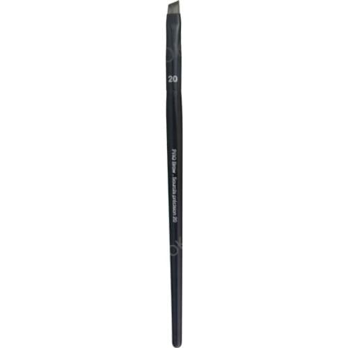 PRO Eyebrow Makeup Brush S#20 - Black Angled Edge Eye Brow Definer Beauty Cosmetics Brush Eye Makeup Tools