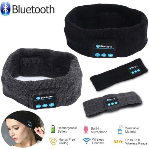 Bluetooth Sports Headband Hifi Headphones Wireless Earphone Stereo Headset Sleep Eye Mask Player With Mic
