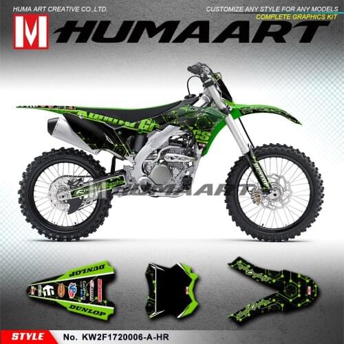 HUMAART Enduro Stickers Racing Decals Personalised Graphics Vinyl Wraps for KX250F KXF 250 2017 2018 2019 2020