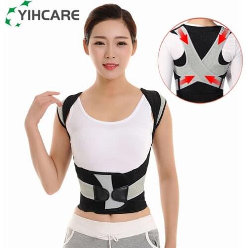 YihCare Back Shoulder Support Brace Straightener Posture Corrector Vest Back Support Belt Correction For Back Scoliosis S-XXXL