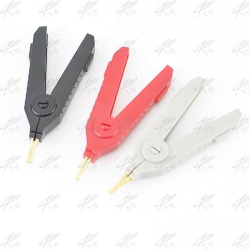 1pc Alligator Clip 90mm Kelvin Copper Gold Plate Clip Grey Black Red