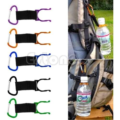 1/5pc Nice Carabiner Water Bottle Buckle Hook Holder Clip For Camping Hiking Traveling