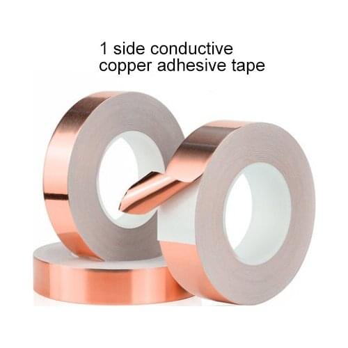 1 side conductive Brass adhesive tape 0.1mm copper sheet glue backed film board Shielding signal phone PCB conductivity