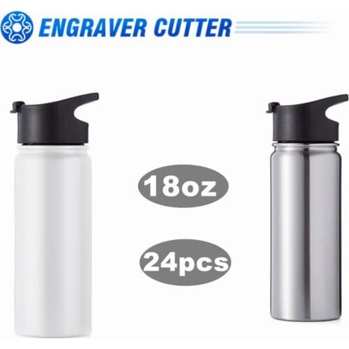 18oz Wide Mouth Stainless Steel Bottles with Sublimation Coating and Flip Cover Lid