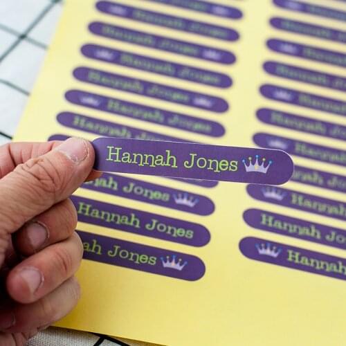 #21BGJ-Free postage-14x84mm Colorful label sticker school supply,Long name stickers, crown stickers, support customization