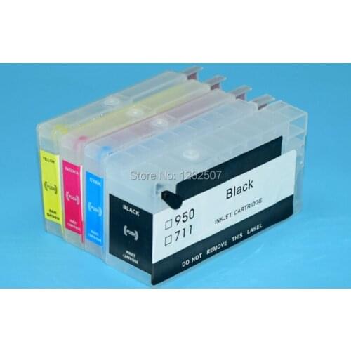 711 711XL Refillable Ink Cartridge For HP Designjet T120 T520 HP711 Printers Replacement ink cartridges with auto reset chips