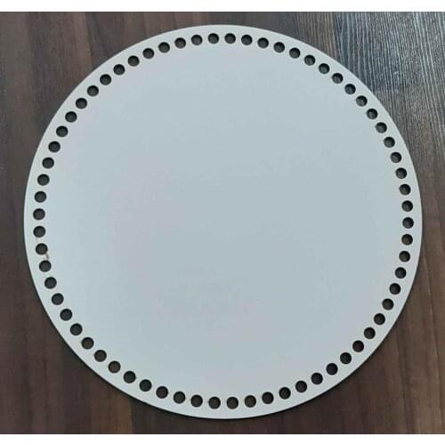 Wood, white 30 cm diameter plate